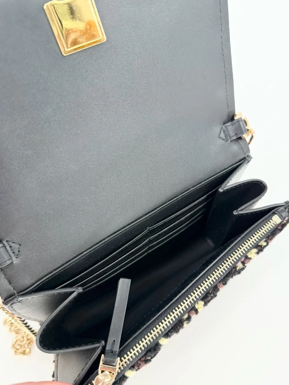 Tory Burch Emerson Tweed Chain Wallet